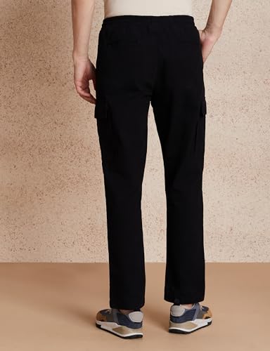 Image of Amazon Brand - Symbol Men's Regular Fit Cargo Trouser (Elasticated Waistband | 100% Cotton | Pants)