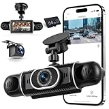 VECHTEL 2K/1080P Dashcam per auto anteriore e posteriore con WiFi, 4* Dash Cam Telecamera per auto con schermo IPS da 3 pollici,visione notturna,sensore G,protezione a 360 gradi,Con 64GB SD Card