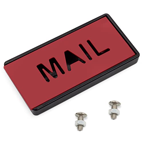 SuperDi Mailbox Flag Replacement Kit Red Front Mount for Brick & Stone Mailboxes