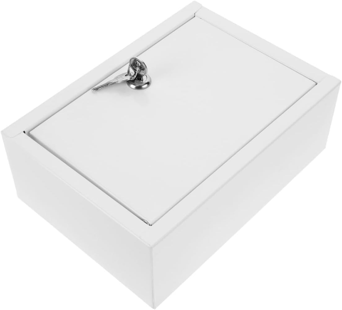 Wall Mount Milk Box with Lock, Simple Iron Storage Case