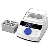 4E's USA Mini Dry Bath Incubator with 15 x 1.5ml Heating Block, Programmable, Timing Control, Max 212℉/100°C, ± 0.5°C Accuracy, Easy Setting with 3D Digital Knob