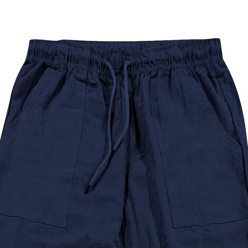 Bermuda larga de lino y algodón para hombre miniatura 6
