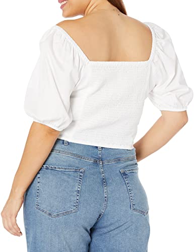 The Drop Women's Annie Sweetheart Neckline Puff-Sleeve Smocked Back Top - Image 6