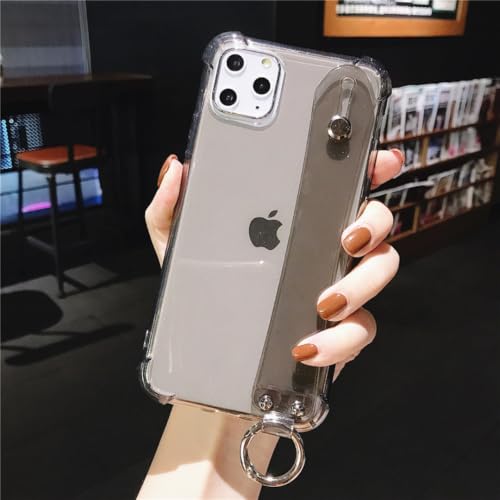 Coque antichoc de qualité pour iPhone 14 Plus transparente cordon noir