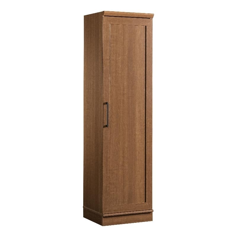 Sauder HomePlus Kitchen Pantry Storage Cabinet Slim Single Door with Adjustable Shelves, Laundry Bathroom Storage Cabinet, in Sienna Oak
