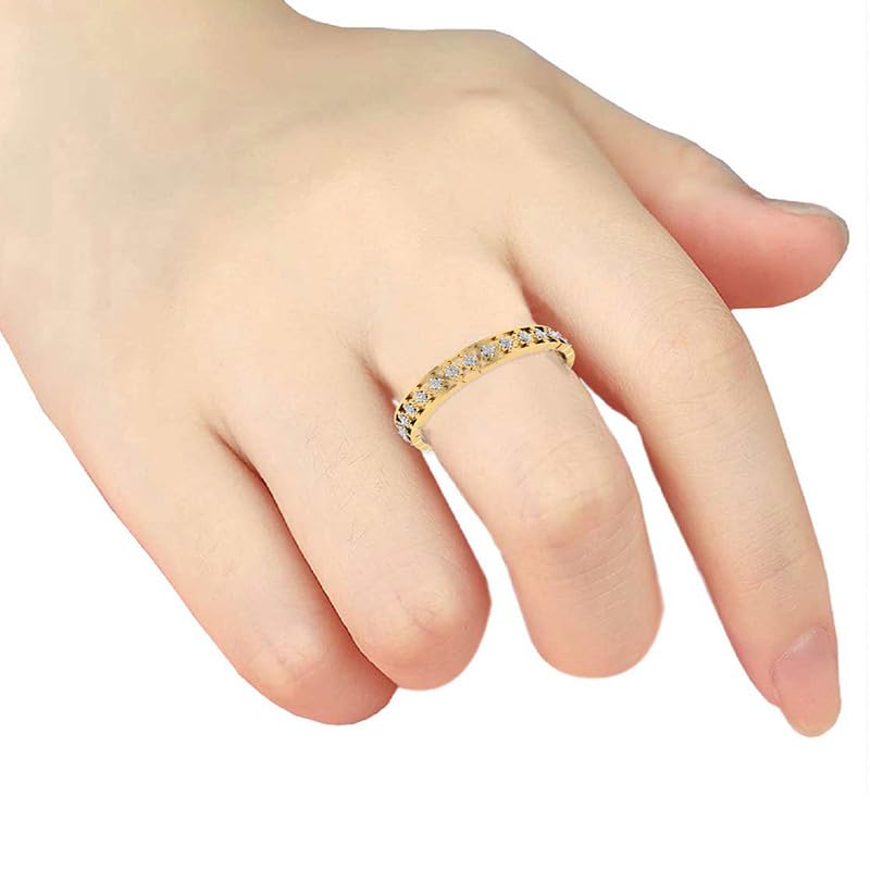 Image of DISHIS 14K /18K Yellow Gold Diamond Ring for Women