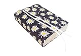 5 Inch Trade Size Paperback Book Cover for Adults, 5x7, DAISIES Floral Fabric Stretch Book Cover for