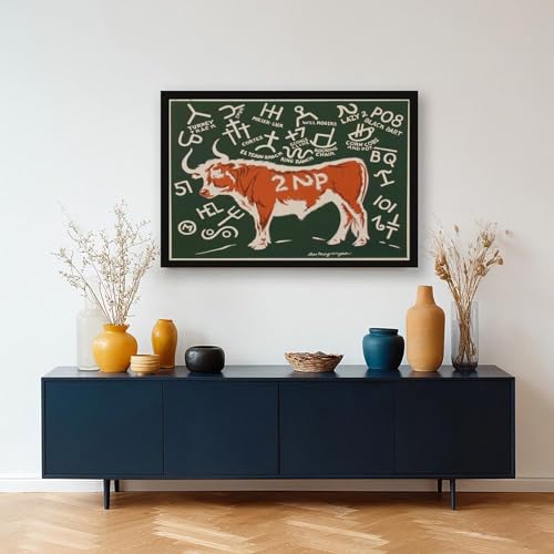 Toile murale Cattle Brands de Lon Megargee en finition premium - 5