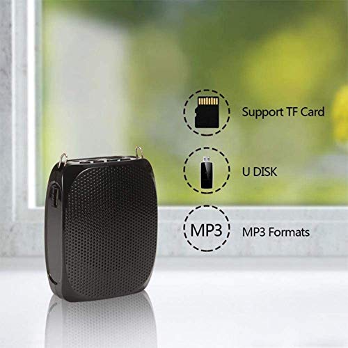 Amplificatore vocale Altoparlante Bluetooth Portatile Microfono Senza Fili Auricolare 1800mAh Sistema PA per Insegnanti Allenatori Formazione Guida Turistica Riunione di Promozione