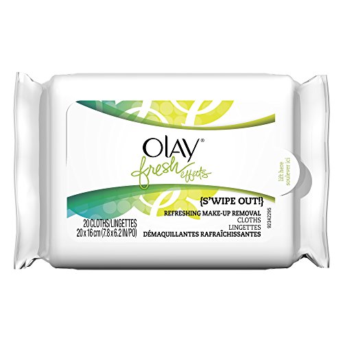 Olay Fresh Effects S'wipe Out! Refreshing Make-Up Removal Cloths, 20-Count
