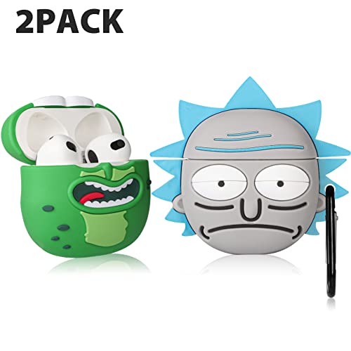 2 Pack Gkv For Airpods 3 Case For Airpod 3 (2021) Cover Unique Funny Fun Kawaii Cute 3D Cartoon Design Air Pods 3Rd Generation Silicone Cases For Girls Teen Boys Kids Cucumber+Gray Rk #TOP2