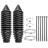2 Pack Tie Rod Boot Kit - Silicone Inner Tie Rod Boot, Pinion Bellow Cable Ties and Clamps, Rack and Pinion Boot for Most Vehicle Steering System Protection