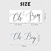 ZAIBIANHAO Oh Boy Baby Shower Decal Balloon Arch Decoration,Party Wall Decal Sign, Gender Reveal Boy Baby Shower Decor, Baby Boy Shower