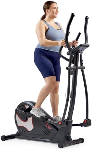 Sunny Health & Fitness Elliptical Machine with Extended Stride, U...