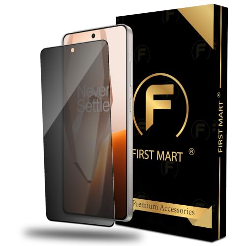 Image of FIRST MART Privacy Tempered Glass for OnePlus 13R | Anti-Spy Screen Protector, Edge-to-Edge 9H Scratch Protection, Case-Friendly, Bubble-Free | Pack of 1