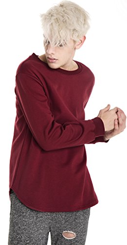 PIZOFF Hip Hop Basic Long Sweatshirt Felpa Lunga e...