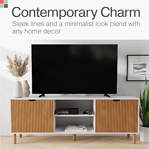 Stead Contemporary Fluted TV Stand 2023 Collection 70” Entertainment