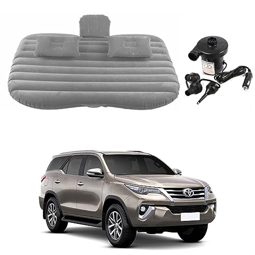 Image of Oshotto Multifunctional Car Travel Bed Mattress with Two Air Pillows, Car Air Pump Compatible with Toyota Urban Cruiser (Grey)