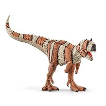 Schleich Dinosaurs - 9" Majungasaurus Dinosaur Toy with Moveable Jaw - Realistic Dino Action Figure for Boys and Girls - Fun White and Red T-Rex Figurine - Cool Toys for Kids Ages 5+ | 15032
