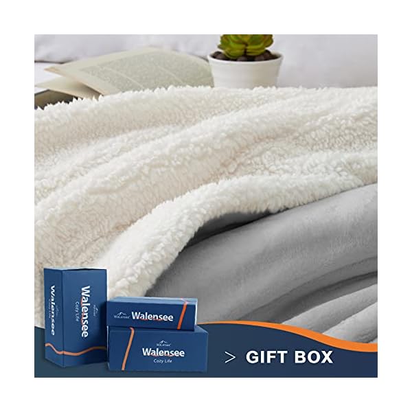 Walensee Sherpa Fleece Blanket Plush Throw Fuzzy Super Soft Reversible Microfiber Flannel Blankets For Couch, Bed, Sofa Ultra Luxurious Warm and Cozy For All Seasons - Image 3