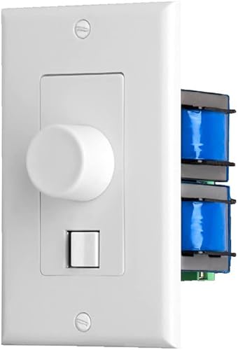 Miniatura 2 de OSD Audio control de volumen, ajuste de impedancia, integrado en la pared perilla giratoria - interruptor encendidoapagado blancomarfilalmendra