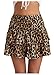 Floerns Women's Y2k Cheetah Print Skirts Tiered Layered Leopard Cute Mini Skirts Brown Medium