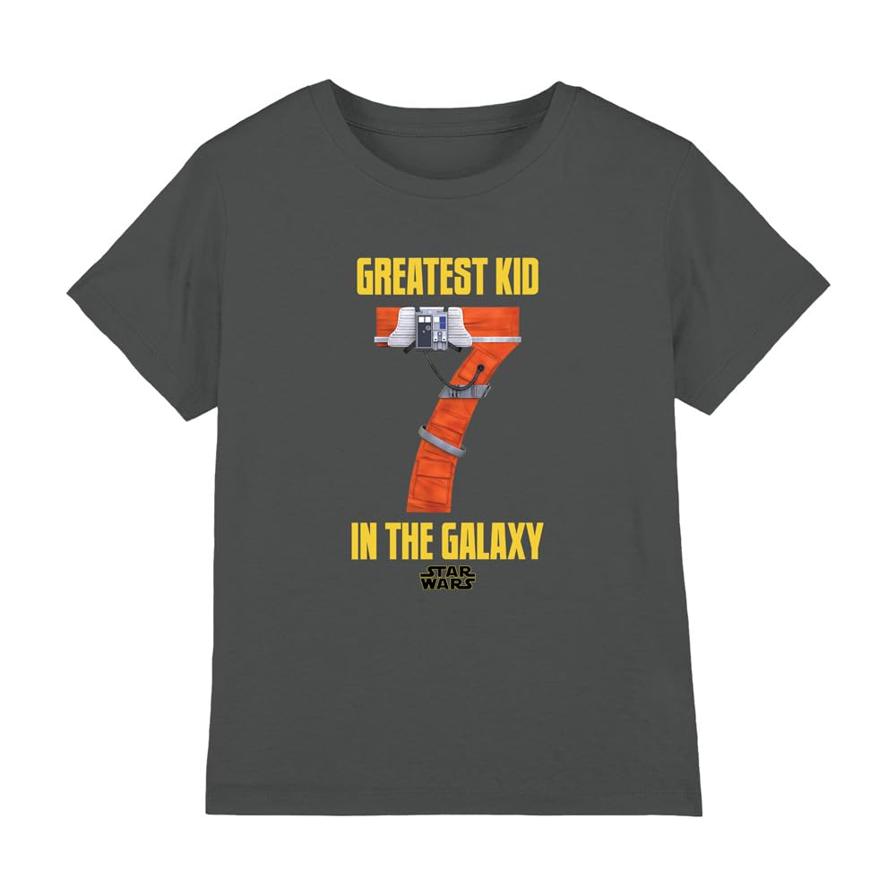 Star Wars Greatest Kid Xwing Pilot Unisex Kids T Shirt, Charcoal, 7-8 Years