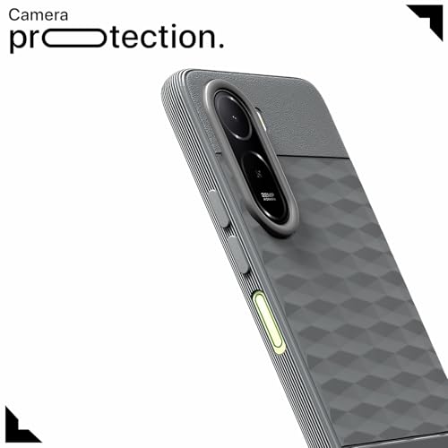 Image of Outlouders Back Cover for Mi Redmi A7 Pro /Poco C85x 5G | Full Camera Protection | TPU Soft Flexible Shockproof Bumper Case (Grey)