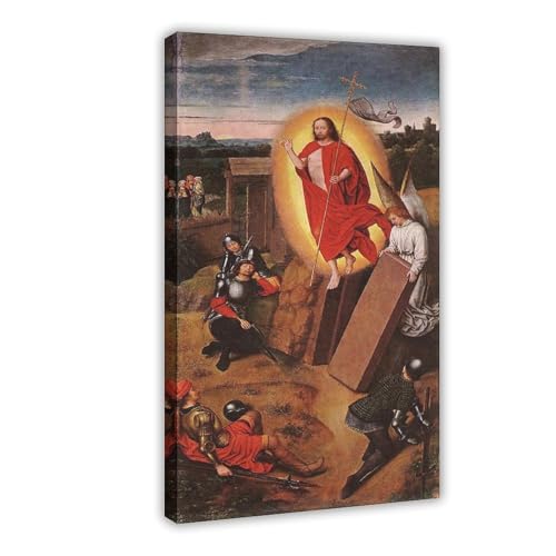 Impression sur toile Résurrection Hans Memling avec son cadre