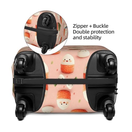 Luggage Cover Protector - Cute Rice Ball Print Fit 18-21 Inch Suitcase Covers for Luggage3