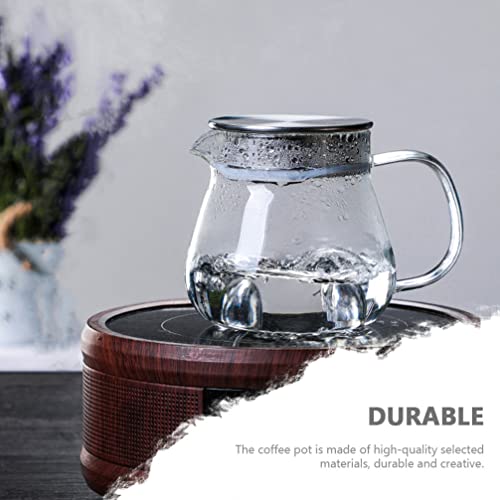 HEMOTON Tetera de Vidrio con Infusor de Acero Inoxidable Stovetop Safe Tea Hervidor de Té Microondas Lavavajillas Safe… - Imagen 4