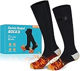 Heated Socks for Men Women, 4200mAh Rechargeable Electric Heated Socks Foot Warmers 3 Heating...