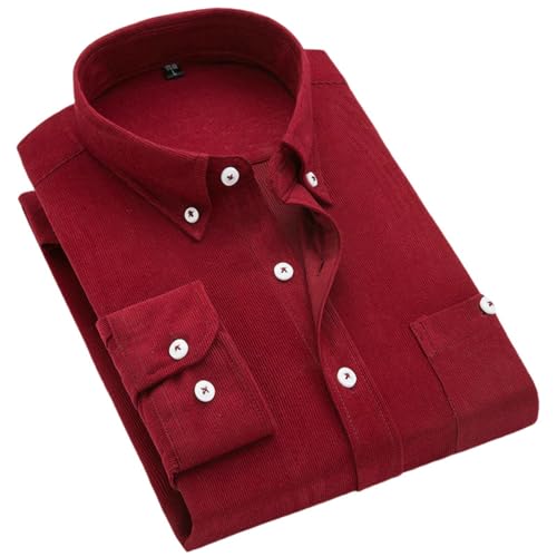 Camisa de pana hombre manga larga ropa casual primavera otoño