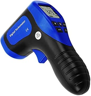 Digital Non-Contact Handheld Laser Photo Tachometer Motor speed Gauge Tester Rotational Record(60 Data)MAX/MIN/AVG