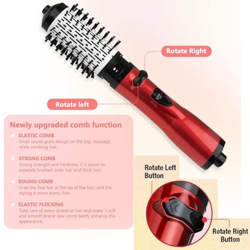 Gznehcu HOT AIR STYLER AND ROTATING HAIR DRYER 3 In 1 Hot Air Styler Rotating Hair Dryer, Blow Dryer Brush In One 2 Interchangeable Brushes thumb #6