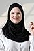 ihvan online, Women’s Ready-to-Wear Instant Hijab with Matching Bonnet – Soft Breathable Modal One-Piece Headscarf, Full Coverage Stretch Hijab for Daily Wear, Prayer & Travel, Black
