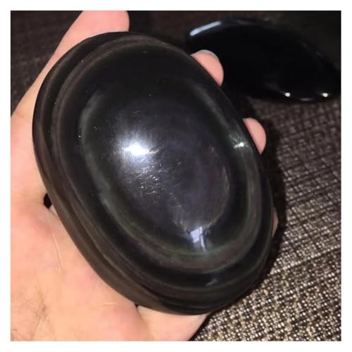 Obsidiana arcoíris de alta pureza en piedra de palma de diseño 2