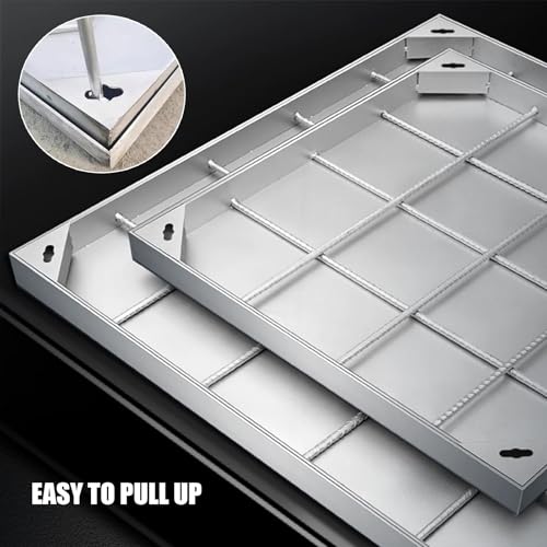 Couvercle d'inspection durable 40x40 encastrable en acier inoxydable