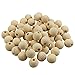Produktbild Netuno 60 x Holzperlen 18mm mit Loch Holzkugeln Bastelperlen natürlich rund für DIY Handwerk Schmuck Makramee zum Basteln Auffädeln