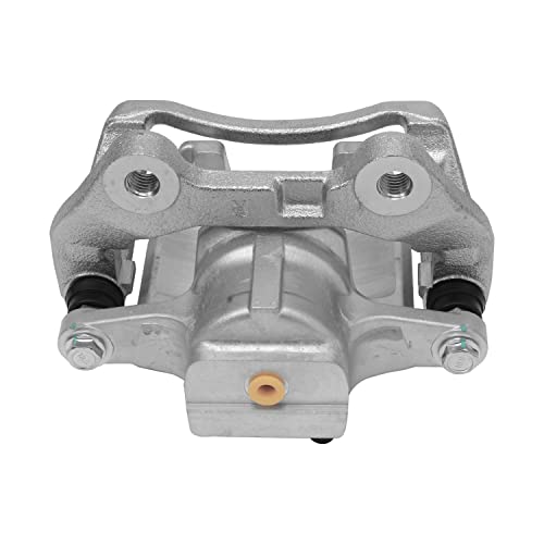 Image of Detroit Axle - Rear Drilled Brake Rotors + Right Brake Caliper Replacement | for Traverse Acadia Buick Enclave Saturn Outlook - 3pc Set