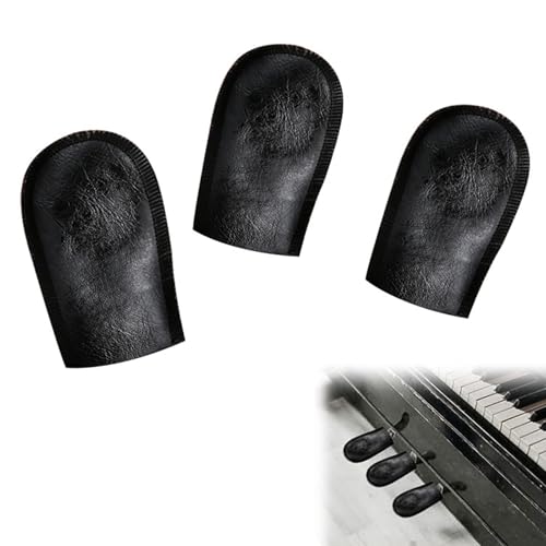 Piano Pedal Cover, Klavier Pedal Cover Fuß Pad, Piano Pedal Schutzhülle, Klavier Zubehör, Klavier Pedal Schutzhülle Fall Musikinstrumente Zubehör, 3 Stücke, Schwarz