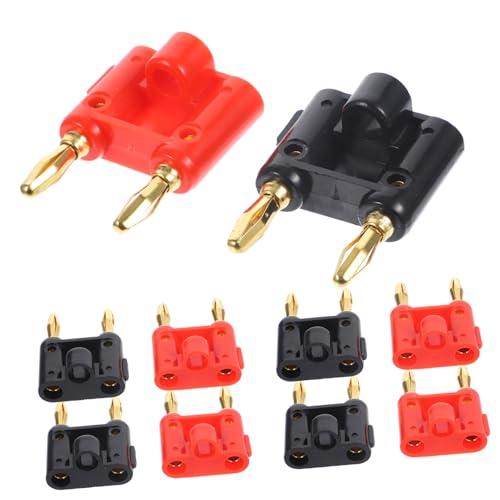 Conector banana doble con acabado chapado en oro para sonido de alta fidelidad