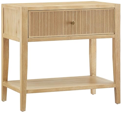 Comfort Pointe Flores Natural Finished Wood 1-Drawer Nightstand