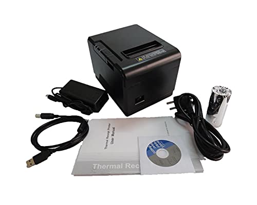 Label Printer 80mm Thermische ontvangstprinter Auto Snijden Restaurant Keuken POS-printer USB LAN parallelle poort 200 mm/s hoge snelheid (Color : USB and Network) - Image 6