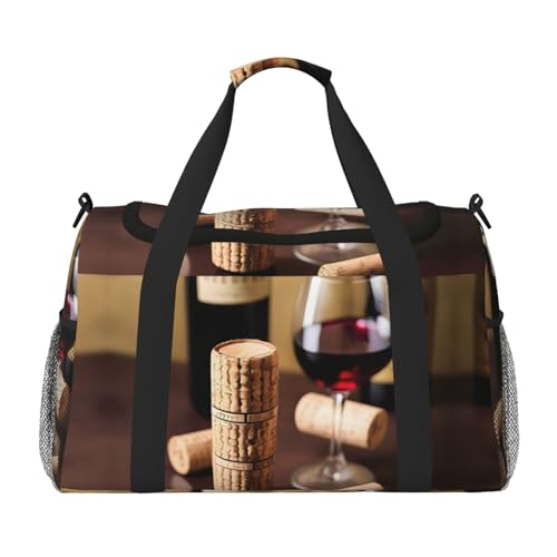 Sac de sport imprimé vin grand compartiment One Size et léger