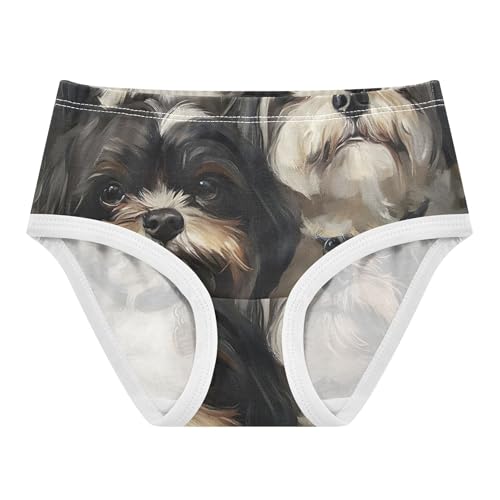 Cute Dog Print Pug Toddler Underwear Floral 2t Cotton Cute Panties Girl Aesthetic Briefs Girls Undies