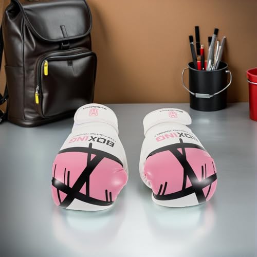 Guantes de boxeo de PU HEMOTON con soporte de muñeca para kickboxing y Thai 7
