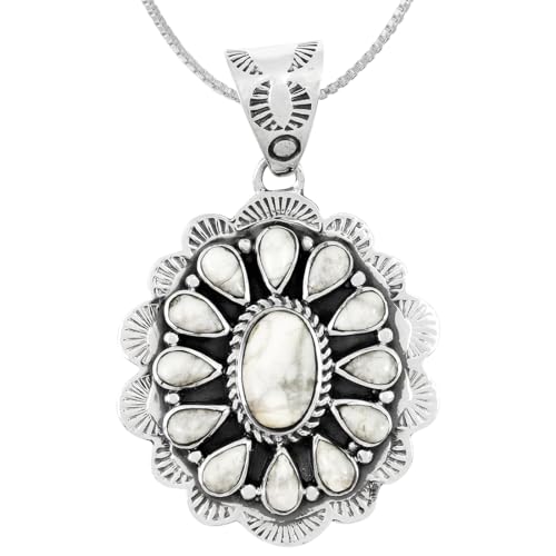 Turquoise Network Howlite Necklace Sterling Silver Genuine Howlite with 20