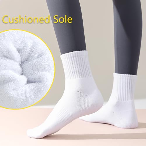 LO SHOKIM Athletic Socks Women Ankle Cushioned Running Socks 6 Pairs Thick Cotton Sports Socks2