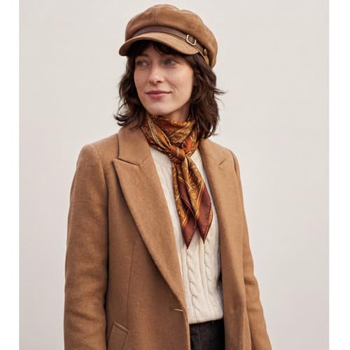 Gorra Mujer Suede Wool Estilo Baker Boy Invierno miniatura 3